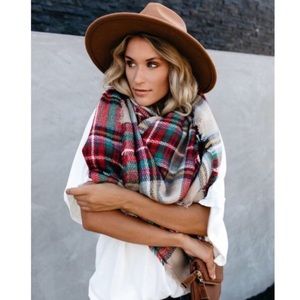 Vici Ava Plaid blanket scarf oversized